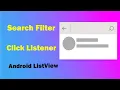 Android Listview With SearchView on and OnItemClickListener