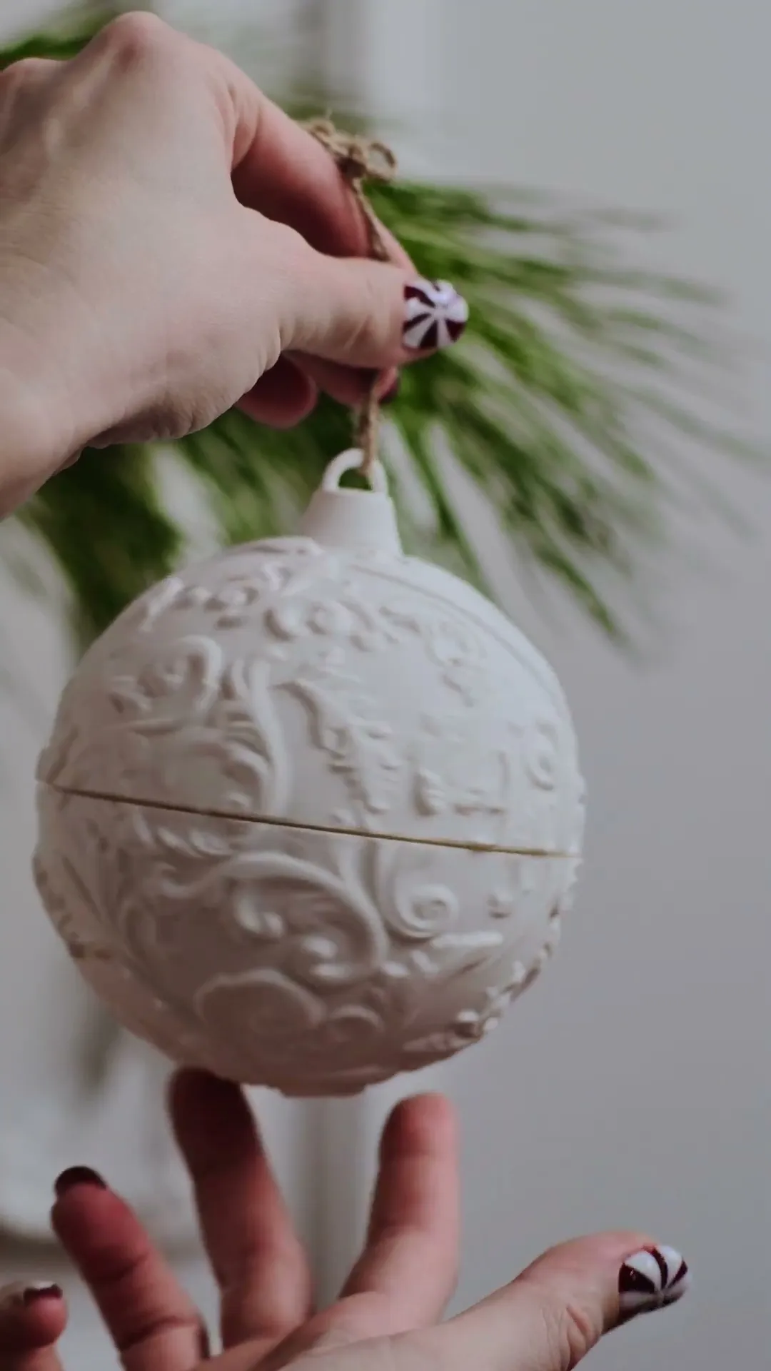 Ornamental Christmas Ball Box – Decorative Holiday Gift Holder