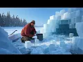 Lagu Man Bouwt Ongelooflijke IGLOO Van Twee Verdiepingen bij -47°F | Begin tot Eind door @YOGOMANinAK