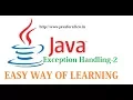 Handling Exception using try and catch block by Suresh