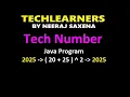 Tech number Java Program to check a number is tech number or not