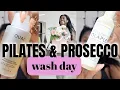 Weekend Vlog - Pilates Prosecco Straight Natural Wash Day Will I Make It Through This Class