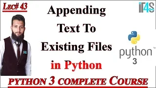 Python Tutorial in Urdu Hindi How to Edit External Files Using Python