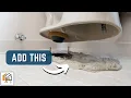 How to Set a Toilet on an UNEVEN Floor NO SHIMS-NO CAULK NEEDED