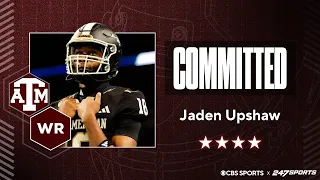 WATCH 4-star WR Jaden Upshaw commits to Texas A M No 12 WR in the Country