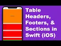 How to add Sections Headers Footers to TableView in iOS Swift 2020
