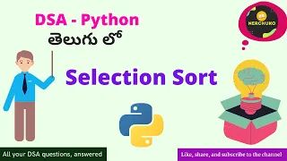 3 1 - Selection Sort Algorithm Data Structures Algorithms Python Nerchuko