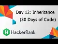 HackerRank Day 12 Inheritance Java Solution
