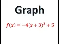 Graph the Quadratic Equations Using Transformations