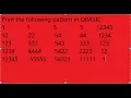print number pattern in QBASIC