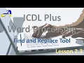 Microsoft Word Find and Replace Tools ICDL Plus Word Processing 2 3