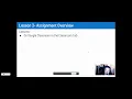 U0S1 Lesson 3 - Assignment Overview