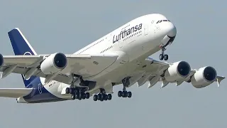 60 MINUTES PURE AVIATION - AIRBUS A380 WING WAVE, Boeing 747 ... (4K)