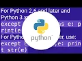 How do I print an exception in Python