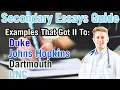Medical School Secondary Essays 8 TIPS 7 REAL EXAMPLES