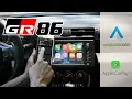 Toyota GR86 Media Screen Connect a phone setup Android Auto Apple CarPlay and more