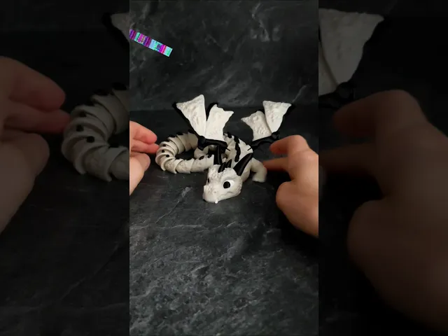 XXL Moon Dragon with flexible Wings / Articulated Fidget Toy video thumbnail