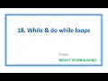 18 while and do while loops