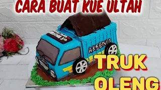 tutorial kue ultah truk oleng 3d full buttercream