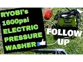 Ryobi 1600psi Electric Pressure Washer - Follow Up
