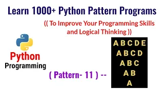 pattern-11 python pattern programs-inverted pyramid pattern with alphabet symbol in dictionary order
