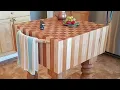 Woodworking How to Make a Big Beefy End Grain Butcher Block Table