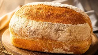 This is the only way I bake bread now! 3 cups of flour, 5 minutes, and a little vinegar!