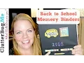 Back to School Memory Binders