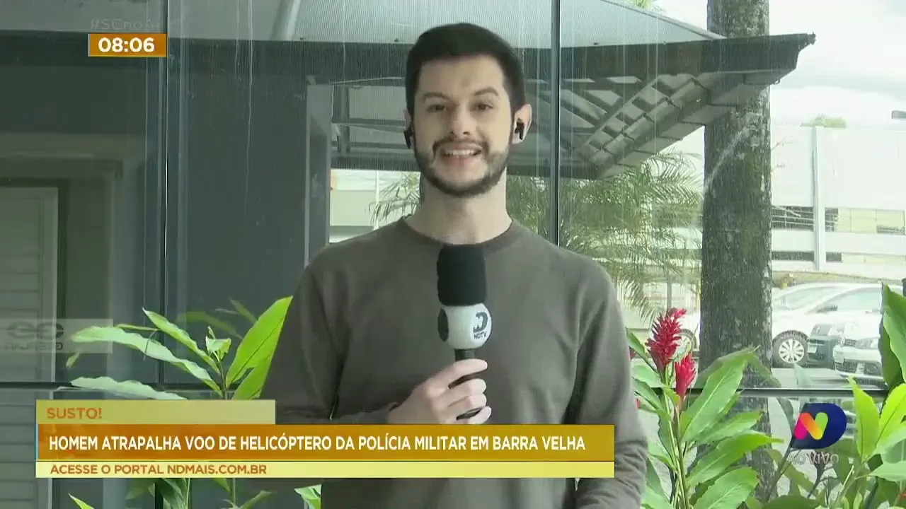 Morador de Barra Velha atrapalha voo de helicóptero da PM