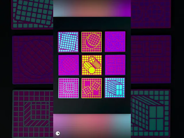 Shifted Pixels // Art Coaster Set, Illusion Tiles video thumbnail