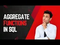 Basic Aggregate Functions in SQL COUNT SUM AVG MAX and MIN