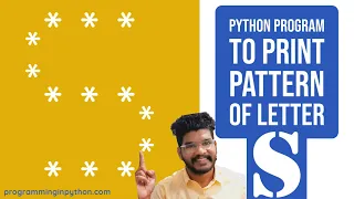 Python Program to Print Pattern of Letter S Pattern Programming