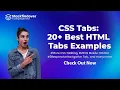 CSS Tabs 20 Best HTML Tabs Examples
