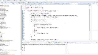 Count a character number of occurrence using Hash Map