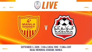LIVE | Manila Digger (PHI) vs Kasuka (BRU) | ASEAN Shopee Cup™ 2026/27 Play-offs | Leg 1