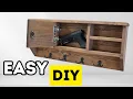 Easy Build Rustic Coat Rack with Hidden Gun Compartment