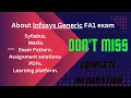 Infosys generic Training FA1 Complete information Syllabus Exam pattern