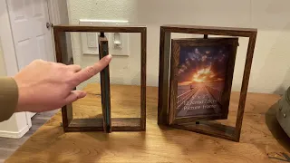 Serwrsw 5x7 Rotating Picture Frame 2 Pack Double Sided Glass