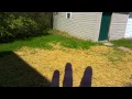 2015 04 27 - Placing straw on the new grass seed