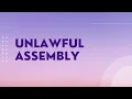 Unlawful Assembly Pakistan Penal Code Definition of Unlawful Assembly LLB Law Lectures