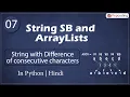 String with Diff of consc characters Module Basics of programming In Hindi Python - 7