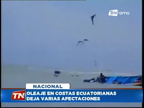 Oleaje en costas ecuatorianas deja varias afectaciones