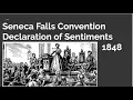 Seneca Falls Convention Declaration of Sentiments Explained
