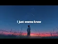 Lost Frequencies, Declan J Donovan - Just Wanna Know (Lyrics)