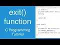 exit function C Programming Tutorial