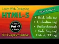 bold italic underline superscript subscript strikethrough mark and tt tag in html - 07