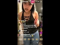 Malu feeling herself on live