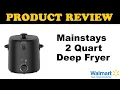 Product Review Walmart Mainstays 2 Quart Deep Fryer