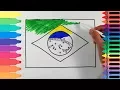 How to Draw Brazil Flag - Drawing the Brazilian Flag