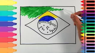 How to Draw Brazil Flag - Drawing the Brazilian Flag